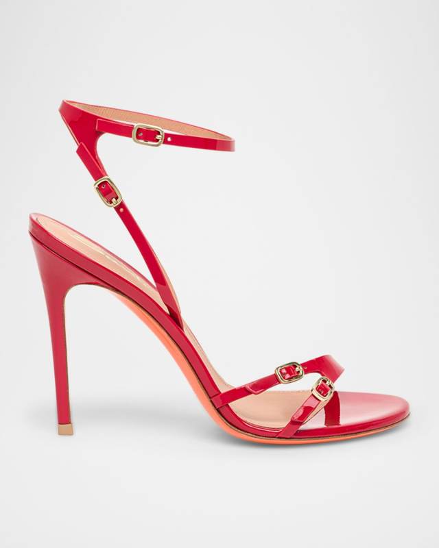 Virna Patent Buckles Strappy Sandals